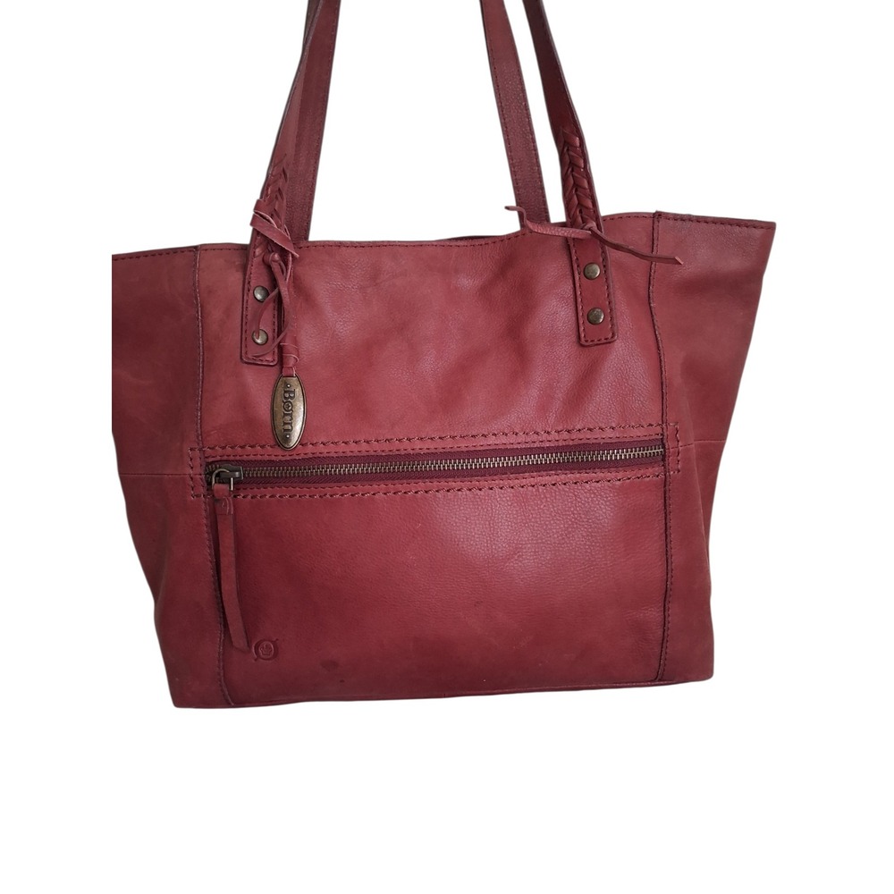 Born Genuine Soft Leather Midwood Tote Purse Womens Minimalist Casual Office Bag - Picture 8 of 16